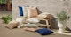 Tidan Sea Blue Outdoor Pillow Set - Gallery View 2 of 11.
