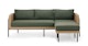 Aby Dravite Green Reversible Sectional - Gallery View 1 of 15.