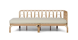 Amarillo Dravite Ivory Chaise Lounge