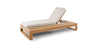 Toro Dravite Ivory Chaise Lounge