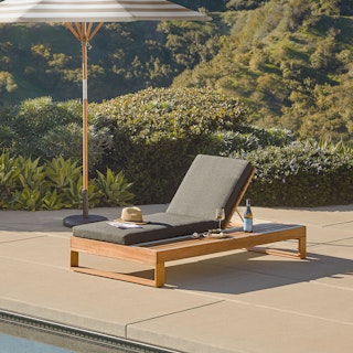 Toro 80.5" Outdoor Chaise Lounge - Dravite Black