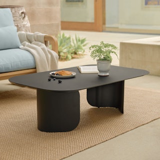 Skane 48" Outdoor Coffee Table - Black