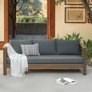 Palmera 80" Outdoor Sofa - Dravite Black