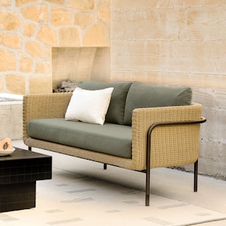 Aby 69.5" Outdoor Loveseat - Dravite Green