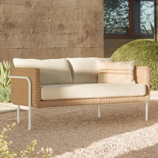 Aby 69.5" Outdoor Loveseat - Dravite Ivory -