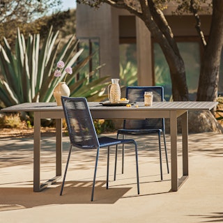 Ofer 56.5" - 80.5" Outdoor Extendable Dining Table - Dark Gray