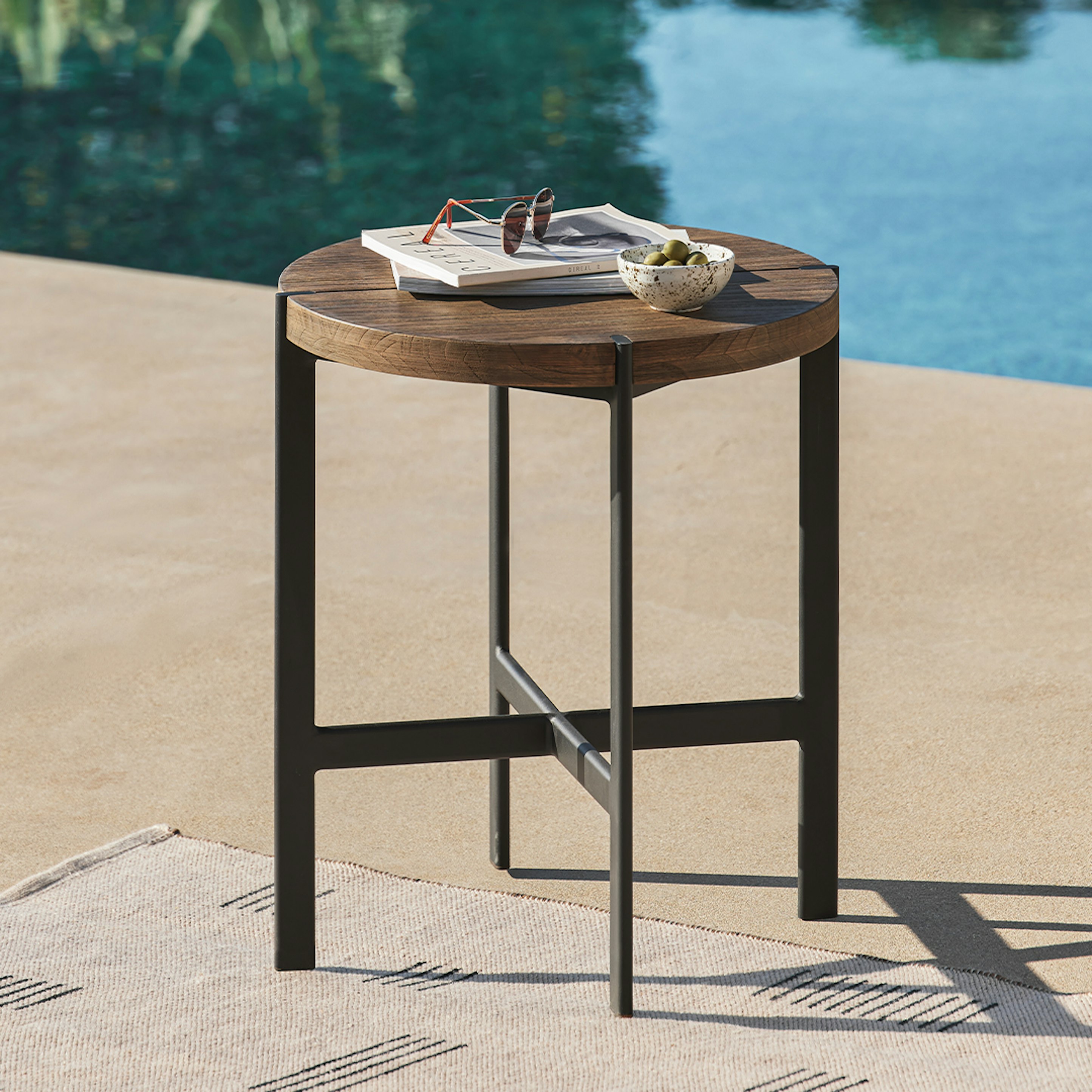 Lloyd Warm Brown Side Table, Japandi Style | Article