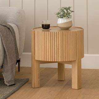 Fortra Storage Side Table - White Oak