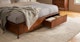 Pactera Walnut King Storage Bed - Gallery View 2 of 17.
