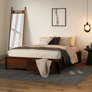 Pactera Queen Storage Bed - Walnut