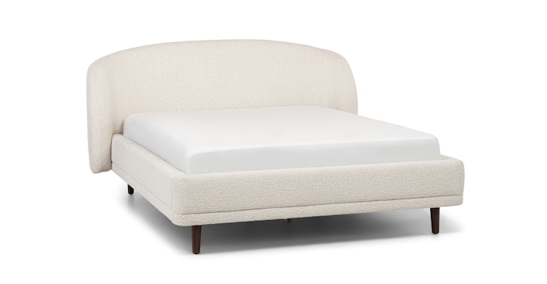 Kayra Ivory Bouclé Queen Bed - Primary View 1 of 15 (Open Fullscreen View).