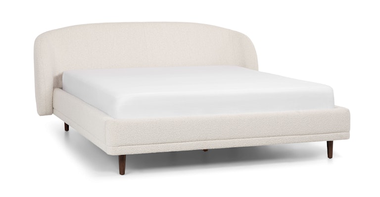 Kayra Ivory Bouclé King Bed - Primary View 1 of 16 (Open Fullscreen View).