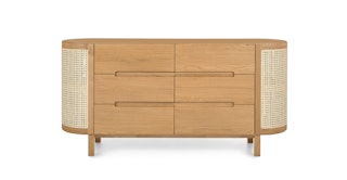 Candra Oak 6-Drawer Double Dresser