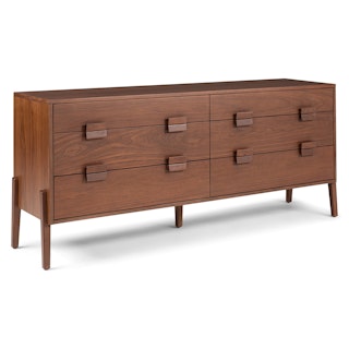 Vireo 6-Drawer Double Dresser - Walnut