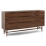 Lenia 9-Drawer Triple Dresser - Walnut