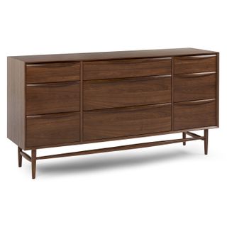 Lenia 9-Drawer Triple Dresser - Walnut
