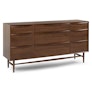Lenia 9-Drawer Triple Dresser - Walnut