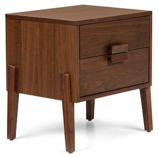 Vireo 2-Drawer Nightstand - Walnut