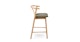 Fonra Algonquin Green Oak Counter Stool - Gallery View 4 of 11.