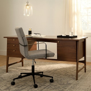 Krossa 65" Executive Desk - Walnut