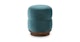 Pica Plush Pacific Blue Ottoman - Gallery View 1 of 8.