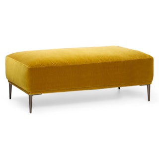 Abisko 45.5" Velvet Ottoman - Plush Yarrow Gold