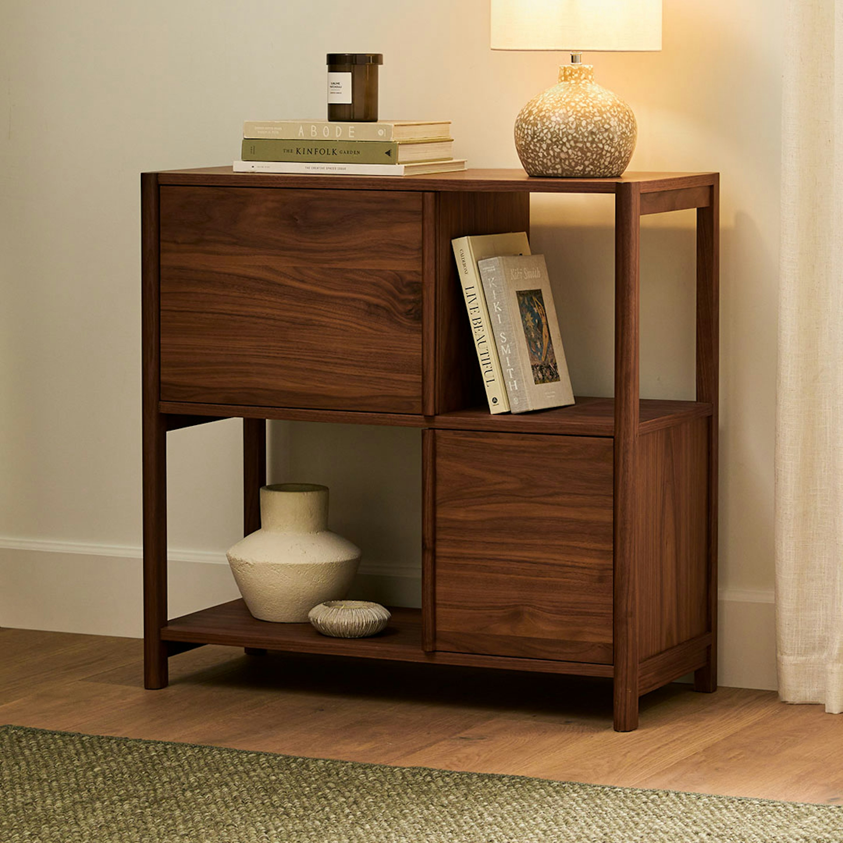 【2024春夏新作】 Walnut Solid Mysen Wood Article | Doors w/ Cabinet Glass & 木製ラック・ウッドラック
