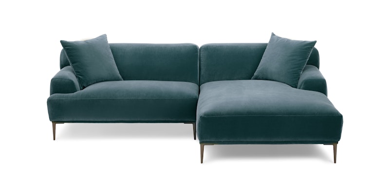 Abisko Plush Pacific Blue Right Sectional - Primary View 1 of 15 (Open Fullscreen View).