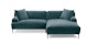 Abisko Plush Pacific Blue Right Sectional - Gallery View 1 of 15.