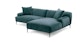 Abisko Plush Pacific Blue Right Sectional - Gallery View 3 of 15.