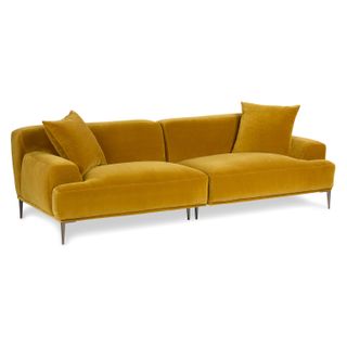 Levitest_Abisko 91" Velvet Sofa - Plush Yarrow Gold