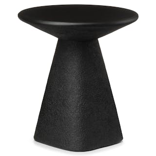 Ozetta Concrete Side Table - Moonlit Black