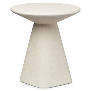 Ozetta Concrete Side Table - Moonlit Ivory