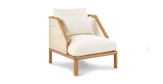 Candra Vintage White Oak Lounge Chair