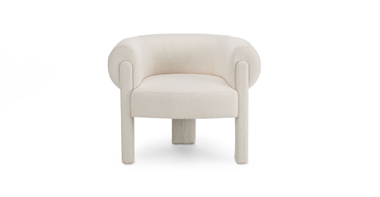 Everse Ivory Wool Bouclé Lounge Chair - Primary View 1 of 11 (Open Fullscreen View).
