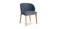 Alta Nocturnal Blue Oak Dining Armchair - Gallery View 1 of 11.