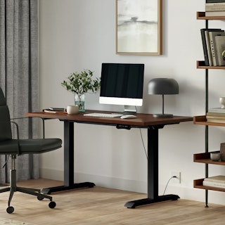 Haptic 55" Height Adjustable Desk - Walnut