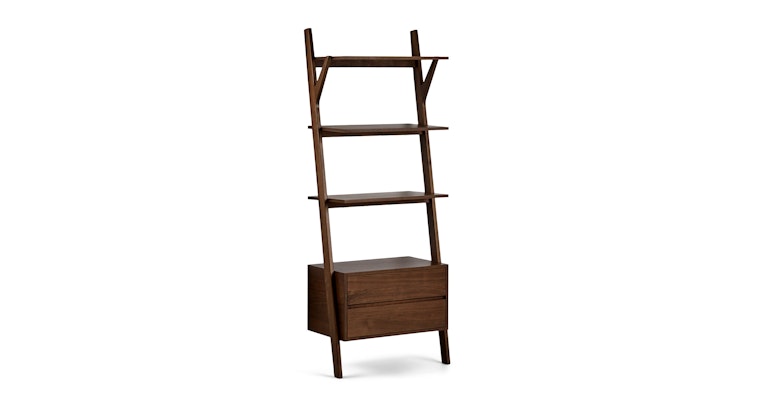 Harles Walnut Shelving Unit - Primary View 1 of 12 (Open Fullscreen View).