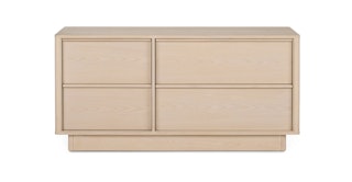 Aster Natural Ash Low 4-Drawer Dresser