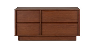 Aster Walnut Low 4-Drawer Dresser