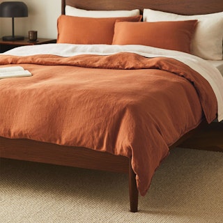 Alto Queen Linen Duvet Cover - Clay