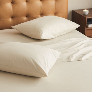 Meso Queen Brushed Cotton Sheet Set - Light Taupe