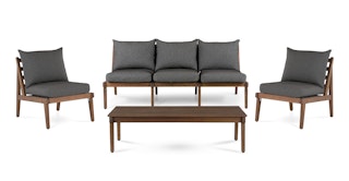 Norma Dravite Black Sofa Set - Primary View 1 of 2 (Click To Zoom).