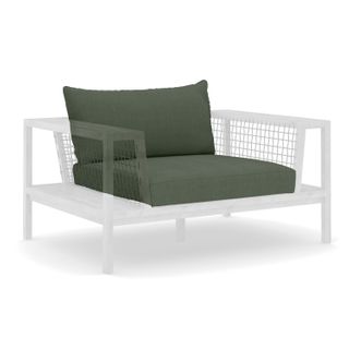 Callais Outdoor Lounge Chair Cushion Cover Set - Dravite Green