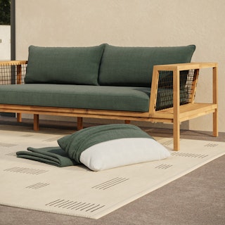 Callais Outdoor Sofa Cushion Cover Set - Dravite Green