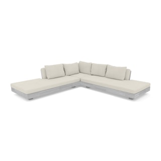 Lubek Outdoor Sectional Cushion Cover Set - Dravite Ivory