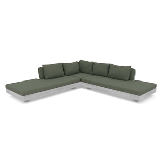 Lubek Outdoor Sectional Cushion Cover Set - Dravite Green