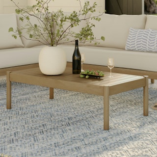 Rosa 47" Outdoor Coffee Table - Eucalyptus