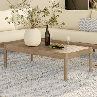 Rosa 47" Outdoor Coffee Table - Eucalyptus