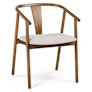 Fonra Dining Chair - Smoked Oak and Santolina Gray